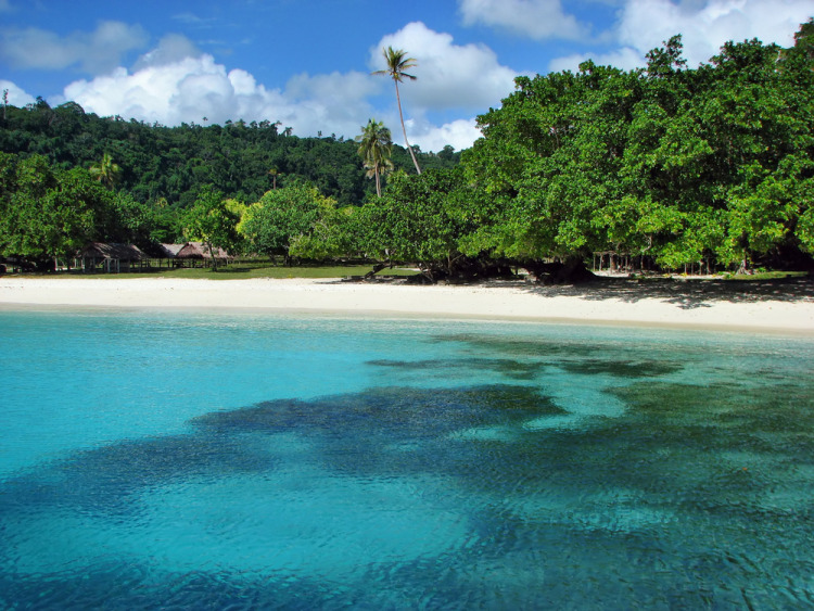 ostrov Vanuatu - Champagne beach